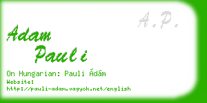 adam pauli business card