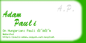 adam pauli business card